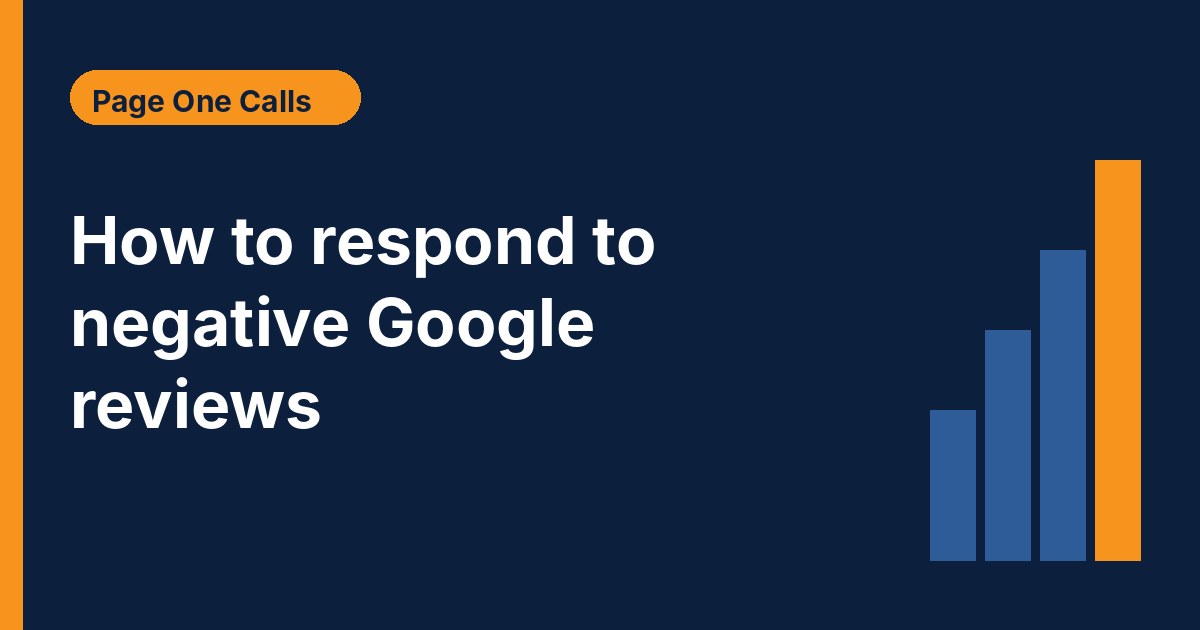How to respond to negative Google reviews