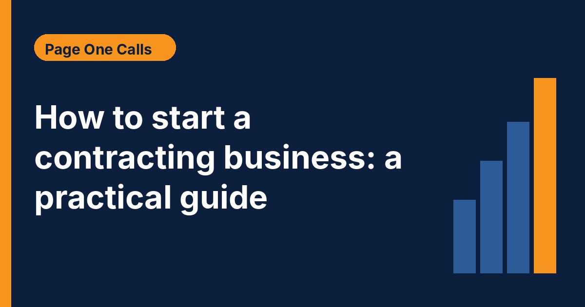 How to start a contracting business
