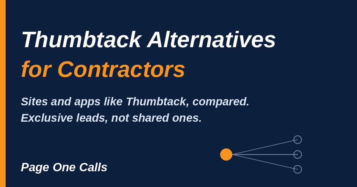 Thumbtack Alternatives for Contractors | Page One Calls